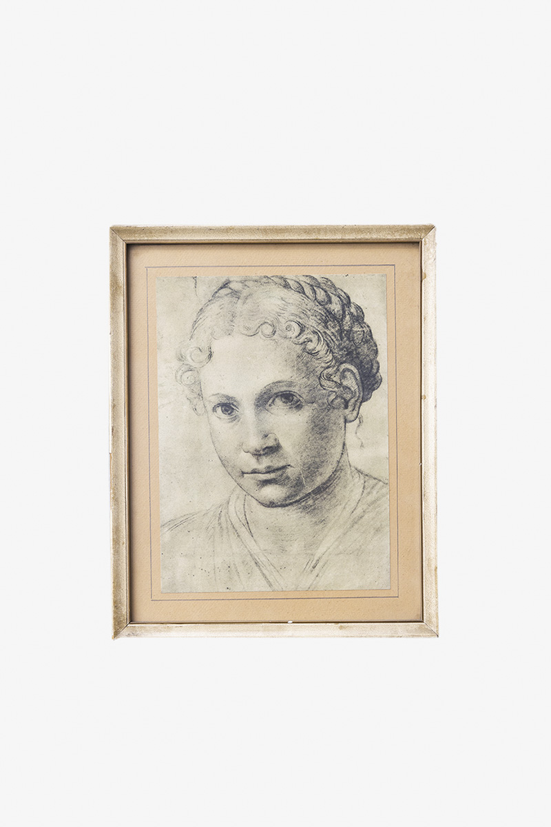 Quadro disegno carboncino ritratto donna – The House of Vintage